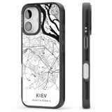 iPhone 16 Pro Max Map of Kiev, Ukraine Black Impact Phone Case