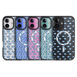 iPhone 16 Pro Max Crazy Eyes (Clear) Psychedelic Eyes Pattern Black Impact Phone Case