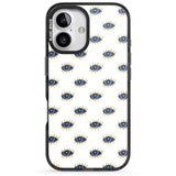 iPhone 16 Pro Max Gold Eyes Psychedelic Eyes Pattern Black Impact Phone Case