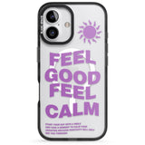 iPhone 16 Pro Max Feel Good Feel Calm (Purple) Black Impact Phone Case