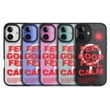 iPhone 16 Pro Max Feel Good Feel Calm (Red) Black Impact Phone Case