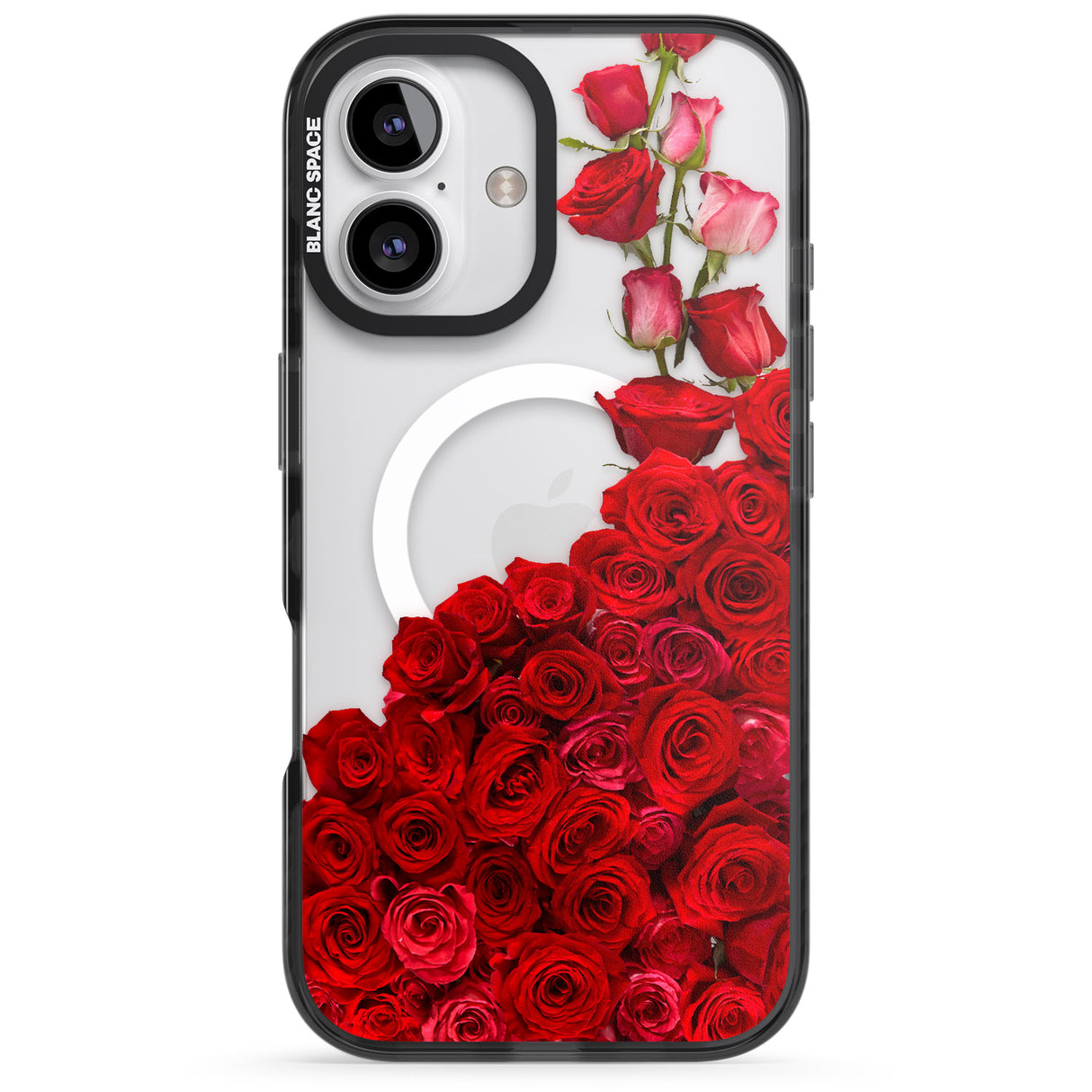 iPhone 16 Pro Max Floral Roses Black Impact Phone Case