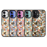 iPhone 16 Pro Max Busy Floral Mix: Transparent Black Impact Phone Case