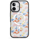 iPhone 16 Pro Max Small Flower Mix: Transparent Black Impact Phone Case