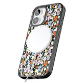 iPhone 16 Pro Max Energetic Floral Mix: Solid Black Impact Phone Case