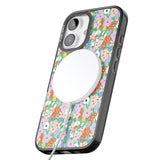 iPhone 16 Pro Max Jazzy Floral Mix: Transparent Black Impact Phone Case