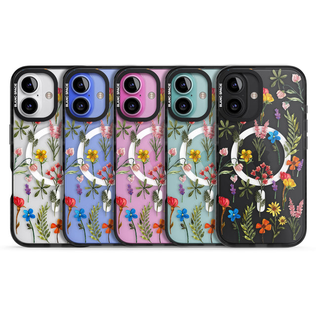 iPhone 16 Pro Max Spring Botanicals Black Impact Phone Case