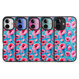 iPhone 16 Pro Max Tropical Pink Poppies Black Impact Phone Case