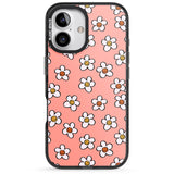 iPhone 16 Pro Max Peachy Daisy Smiles Black Impact Phone Case