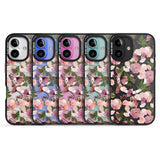 iPhone 16 Pro Max Leafy Floral Pattern Transparent Design Black Impact Phone Case