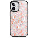 iPhone 16 Pro Max Pink Petals Transparent Design Black Impact Phone Case