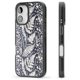 iPhone 16 Pro Max Wildflowers and Ferns on Navy Black Impact Phone Case