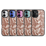 iPhone 16 Pro Max Wildflowers and Ferns on Terracotta Black Impact Phone Case