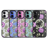 iPhone 16 Pro Max Purple Blossoms Transparent Floral Black Impact Phone Case