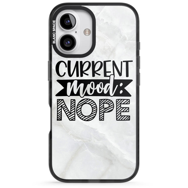 iPhone 16 Pro Max Current Mood NOPE Black Impact Phone Case