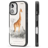 iPhone 16 Pro Max Vintage Girafe Art Black Impact Phone Case