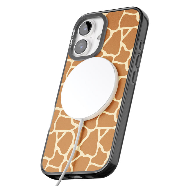 iPhone 16 Pro Max Giraffe Pattern Black Impact Phone Case