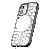 iPhone 16 Pro Max Grid Pattern Not Your Babe Black Impact Phone Case