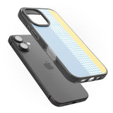 iPhone 16 Pro Max Abstract Grid Blue & Yellow Black Impact Phone Case