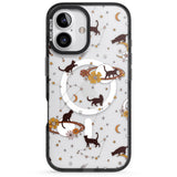 iPhone 16 Pro Max Halloween Cats and Astrology Black Impact Phone Case