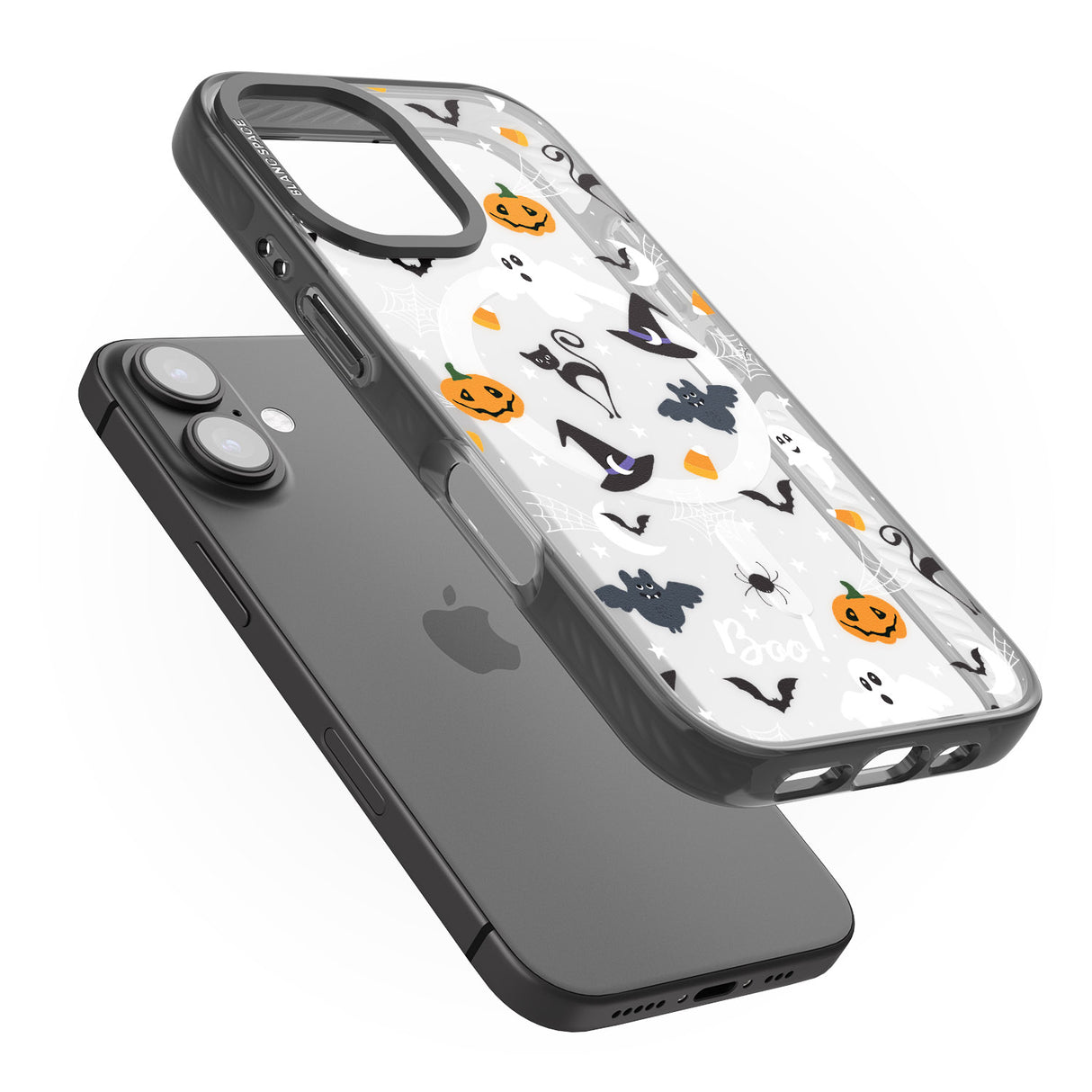 iPhone 16 Pro Max Halloween Mix Pattern Black Impact Phone Case