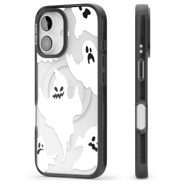 iPhone 16 Pro Max Ghost Pattern Black Impact Phone Case