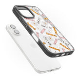 Floral Candy Black Impact Magsafe Phone Case for iPhone 16, iPhone 16 Plus