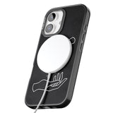 iPhone 16 Pro Max Hands Surrounding Moon Black Impact Phone Case