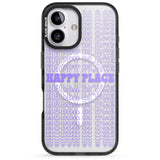 iPhone 16 Pro Max Happy Place (Purple) Black Impact Phone Case + Magsafe