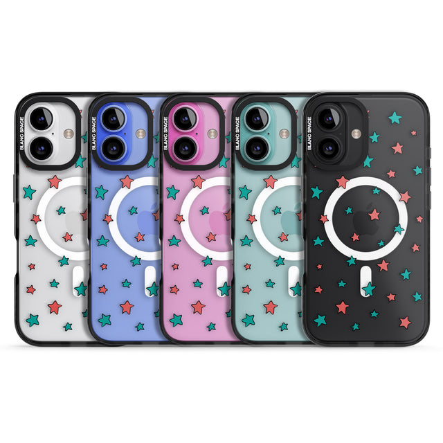 iPhone 16 Pro Max Heartstopper Stars Pattern Black Impact Phone Case