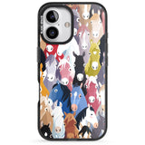 iPhone 16 Pro Max Colourful Horse Pattern Black Impact Phone Case