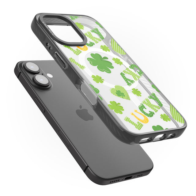 iPhone 16 Pro Max Lucky Irish Clover Black Impact Phone Case