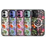 iPhone 16 Pro Max Mixed Japanese Watercolour Pattern Black Impact Phone Case