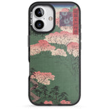 iPhone 16 Pro Max Japanese Illustration Cherry Blossom Forest Black Impact Phone Case