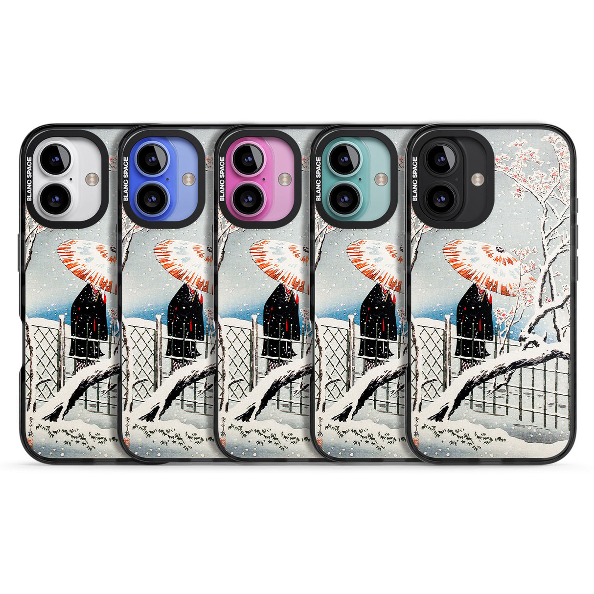 iPhone 16 Pro Max Plum Tree in Snow by Hiroaki Takahashi Black Impact Phone Case + Magsafe