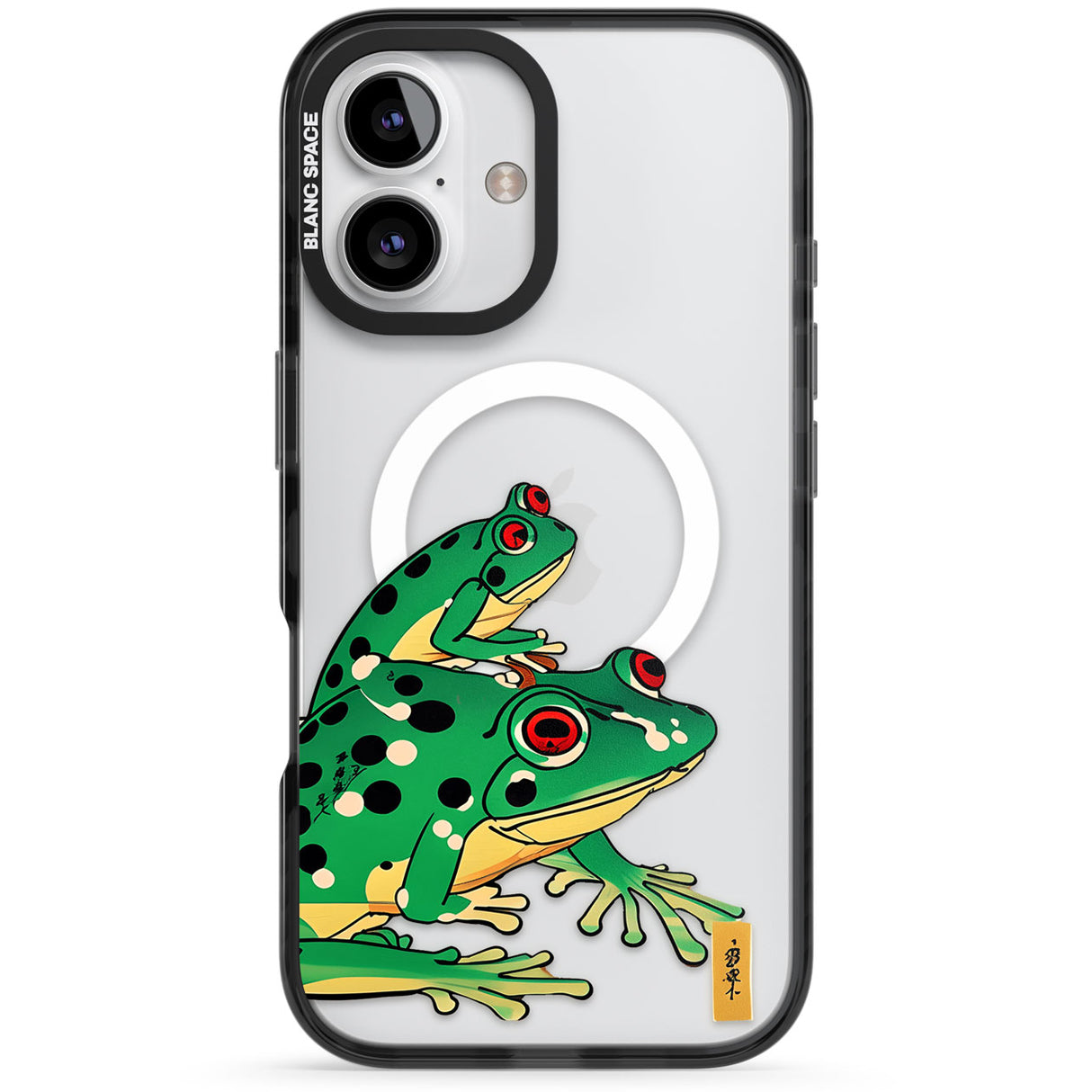 Matsumoto Hoji Frog Green Black Impact Magsafe Phone Case for iPhone 16, iPhone 16 Plus