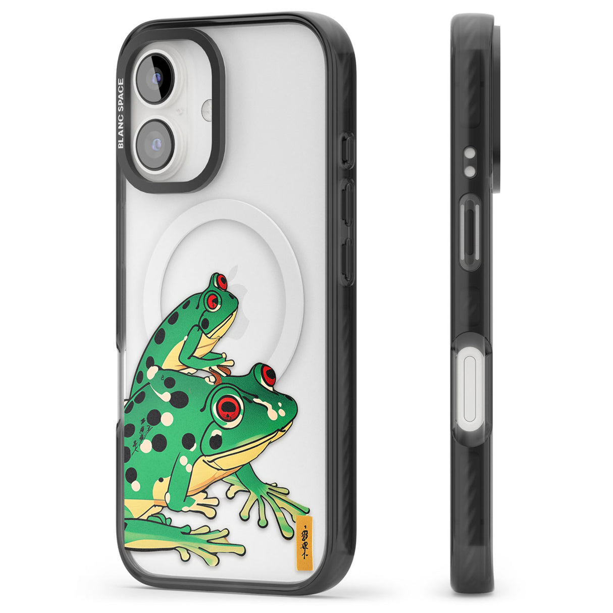 Matsumoto Hoji Frog Green Black Impact Magsafe Phone Case for iPhone 16, iPhone 16 Plus