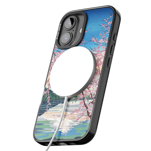 Mt. Fuji from Lake Kawaguchi Black Impact Magsafe Phone Case for iPhone 16, iPhone 16 Plus