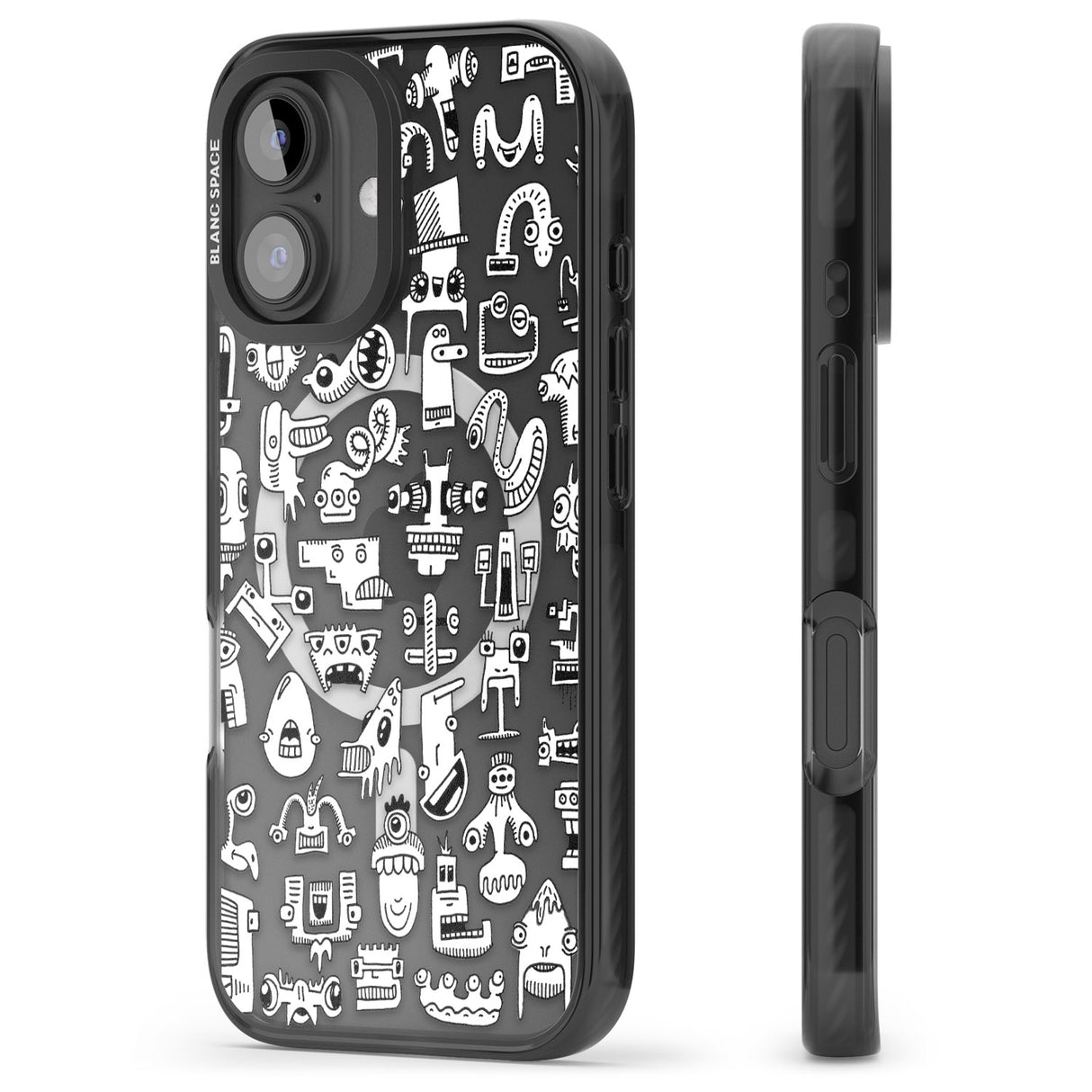 iPhone 16 Pro Max Weird Friends Black Impact Phone Case