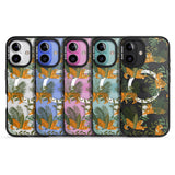 iPhone 16 Pro Max ClearTiger & Fern Jungle Cat Pattern Black Impact Phone Case