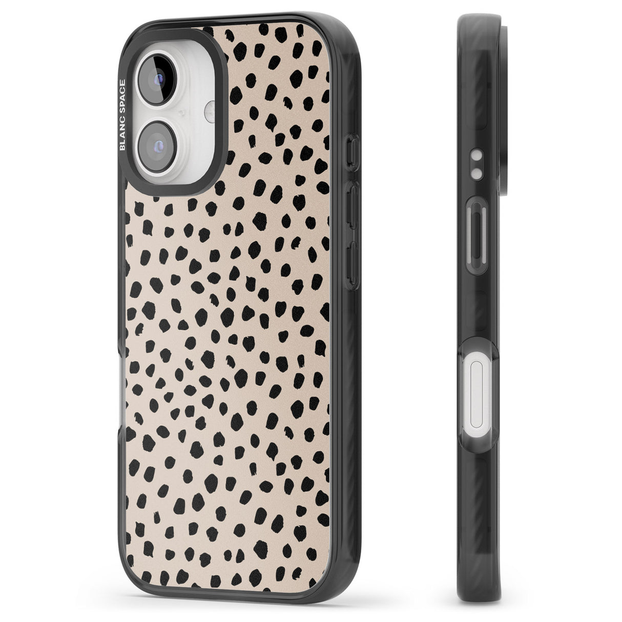 iPhone 16 Pro Max Almond Latte Black Impact Phone Case