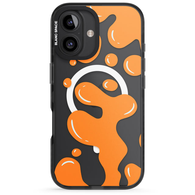 iPhone 16 Pro Max Orange Lava Lamp Black Impact Phone Case