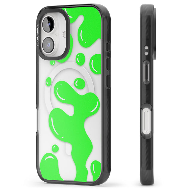 iPhone 16 Pro Max Green Lava Lamp Black Impact Phone Case