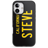 iPhone 16 Pro Max Vintage California License Plate Black Impact Phone Case