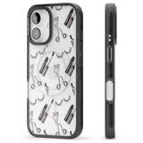 iPhone 16 Pro Max Eyelash Makeup Pattern Black Impact Phone Case