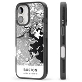 iPhone 16 Pro Max Map of Boston, Massachusetts Black Impact Phone Case