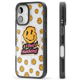 iPhone 16 Pro Max I feel nothing (Clear) Black Impact Phone Case