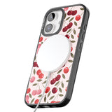 iPhone 16 Pro Max Fruity & Fun Patterns Cherries Black Impact Phone Case