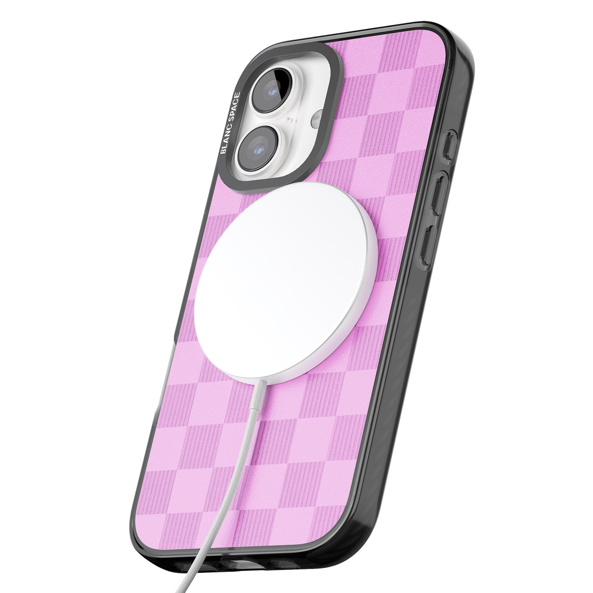 iPhone 16 Pro Max BUBBLEGUM CHECKERED Black Impact Phone Case + Magsafe