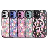 iPhone 16 Pro Max Cute Mushrooms Pattern Black Impact Phone Case